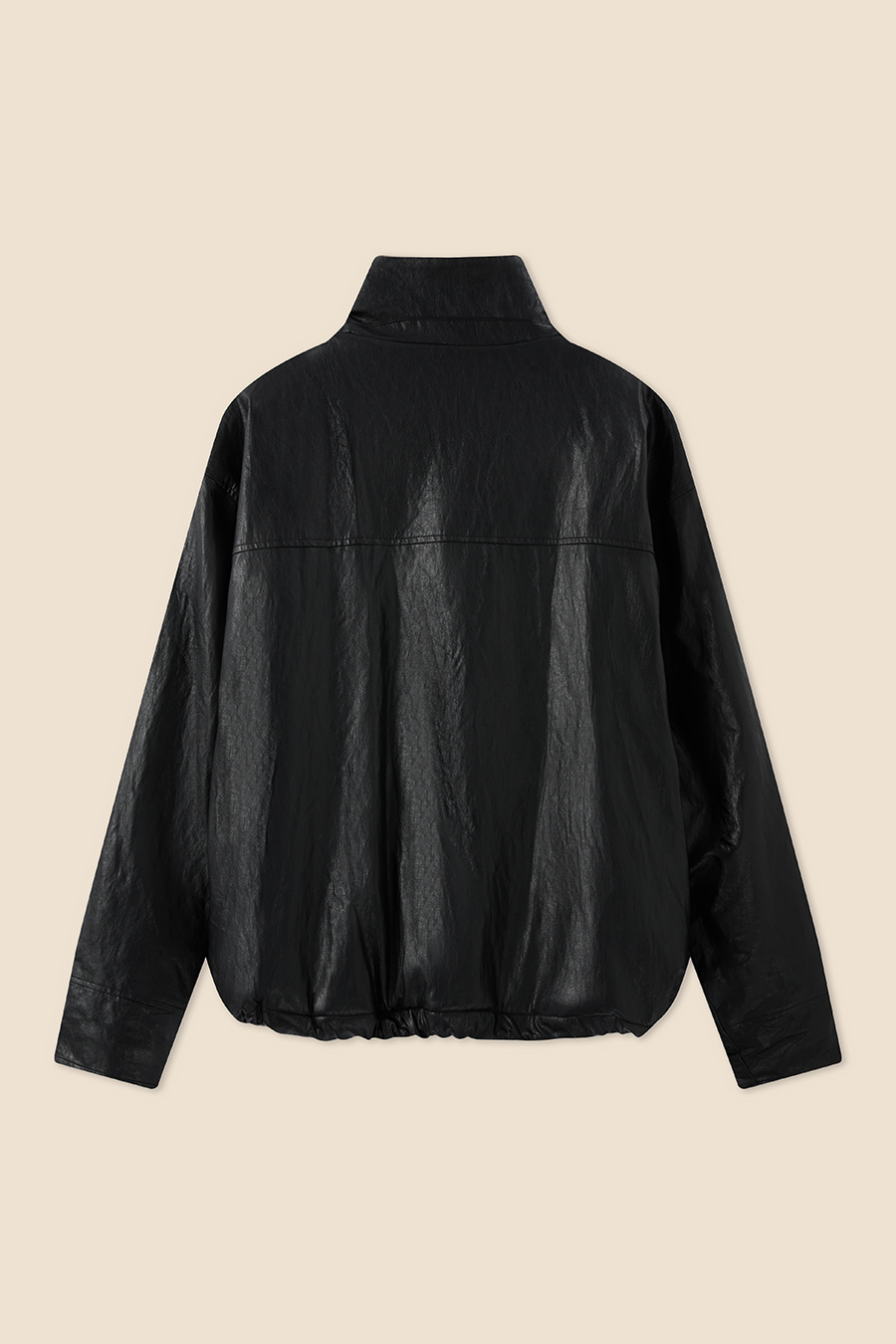 Shearling Lined Leather Jacket|yescci-YESCCI.com