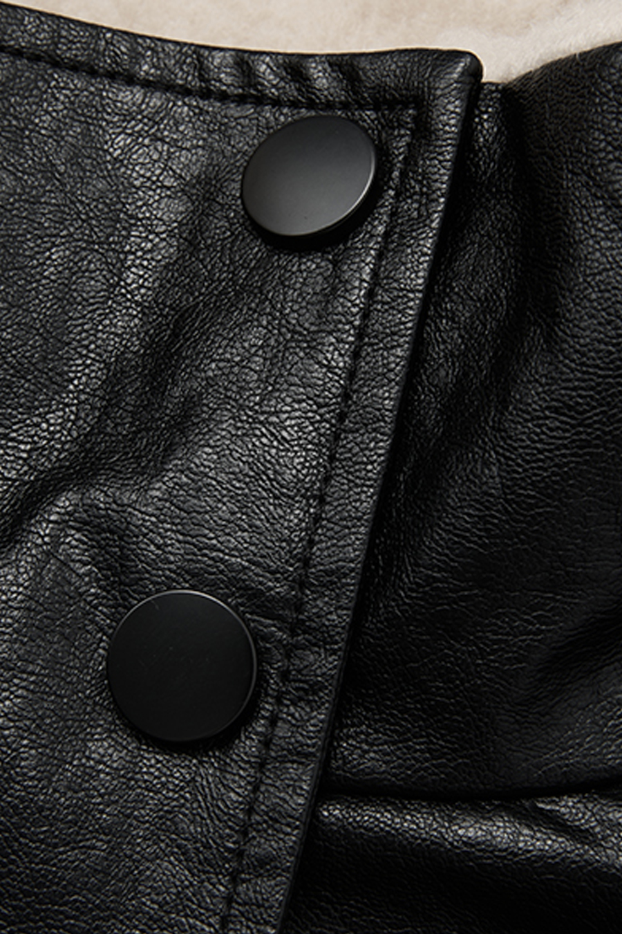 Shearling Lined Leather Jacket|yescci-YESCCI.com