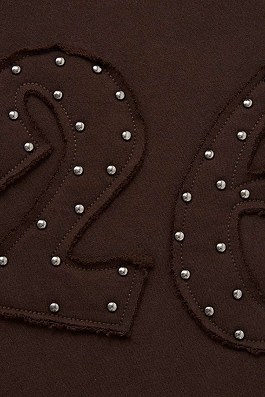 Studded Applique Crewneck|yescci-YESCCI.com