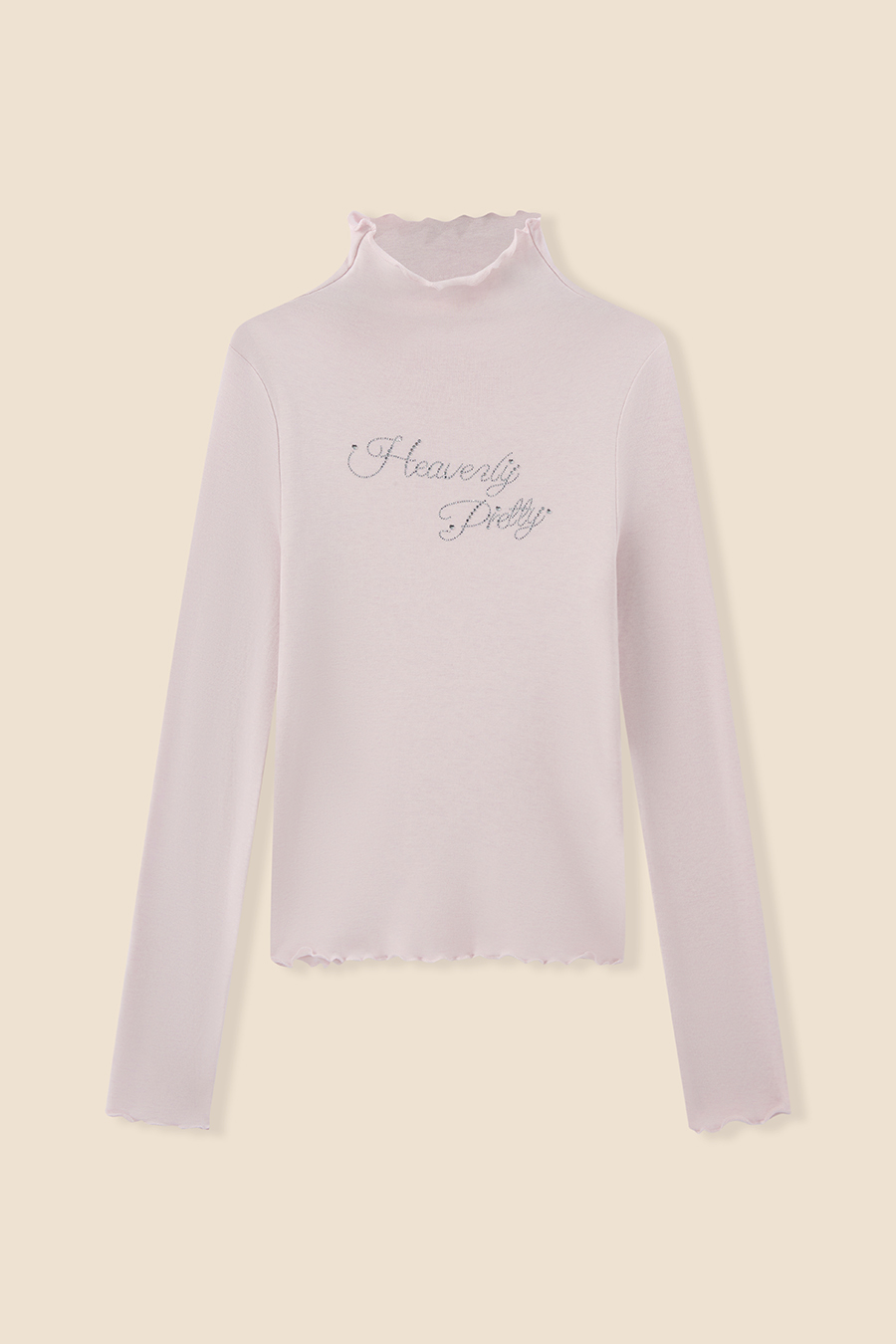 Casual Lettuce Trim High Neck Top|yescci-YESCCI.com