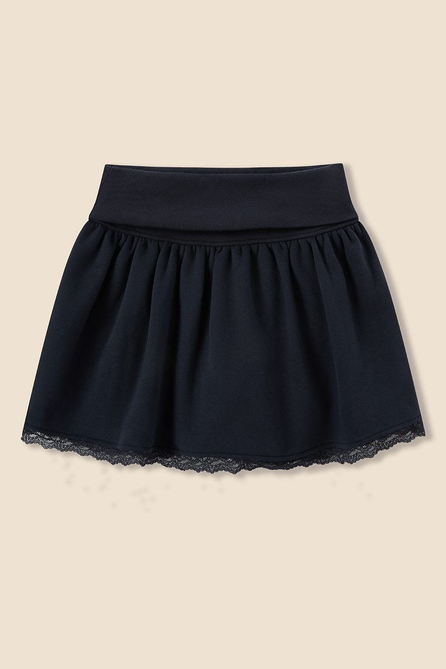 Lace Trim Mini Skirt|yescci-YESCCI.com