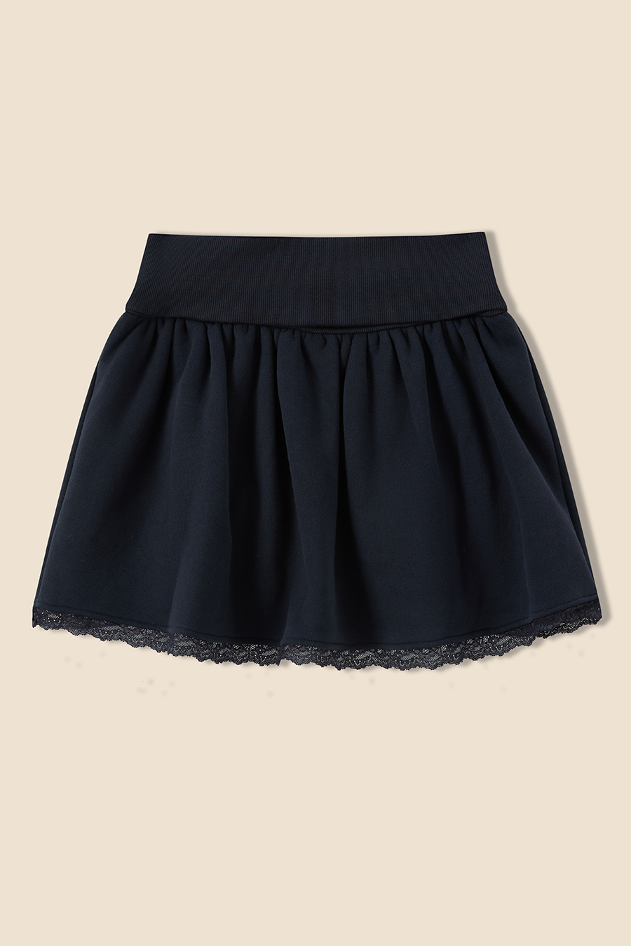 Lace Trim Mini Skirt|yescci-YESCCI.com