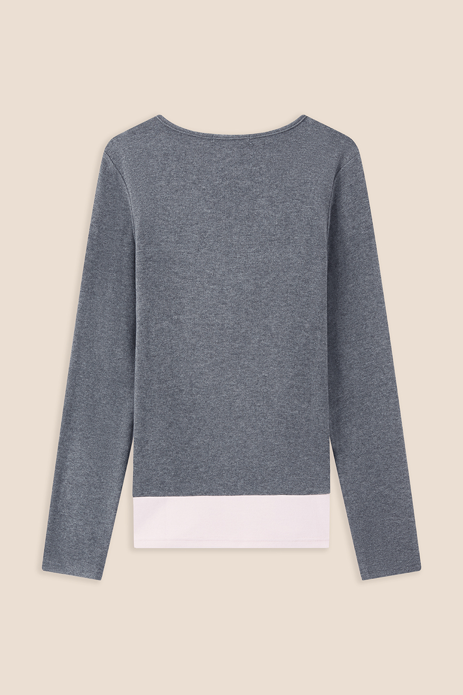 Layered V-Neck Long Sleeve Top|yescci-YESCCI.com