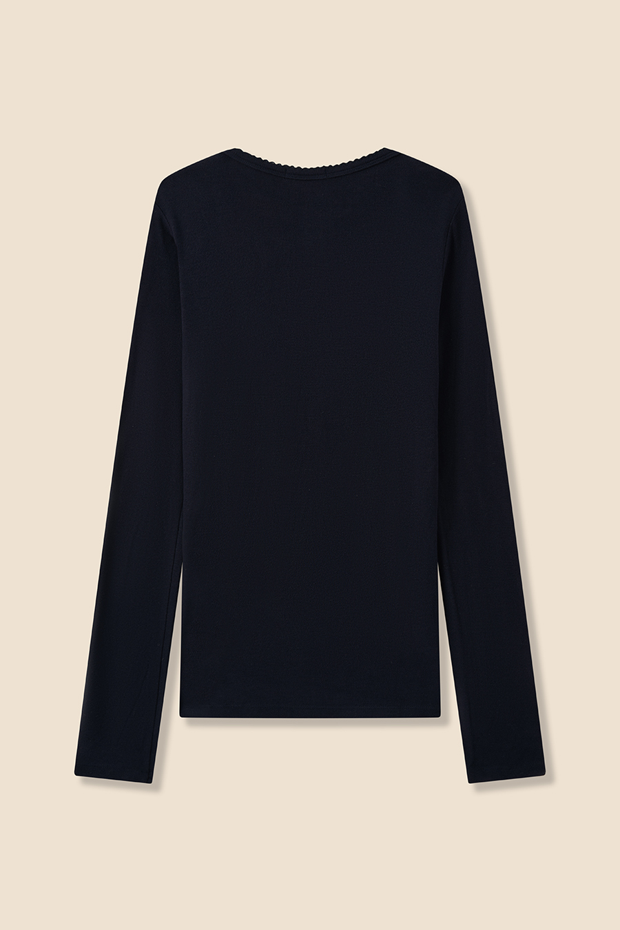 V-Neck Long Sleeve Top|yescci-YESCCI.com