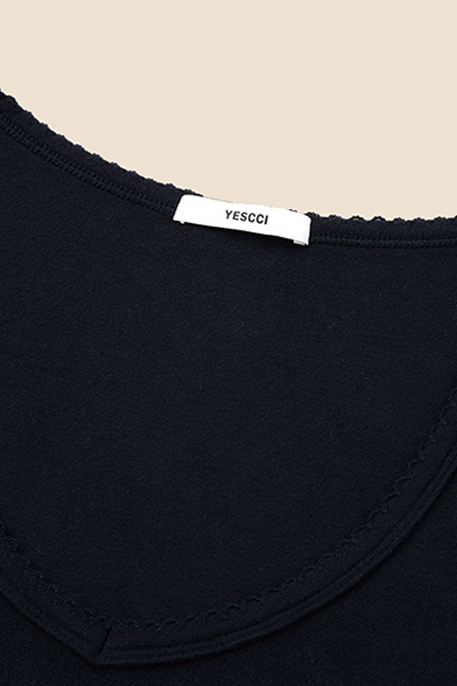 V-Neck Long Sleeve Top|yescci-YESCCI.com