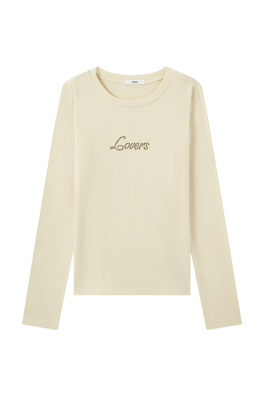 Rhinestone Letter Print Tee|yescci-YESCCI.com
