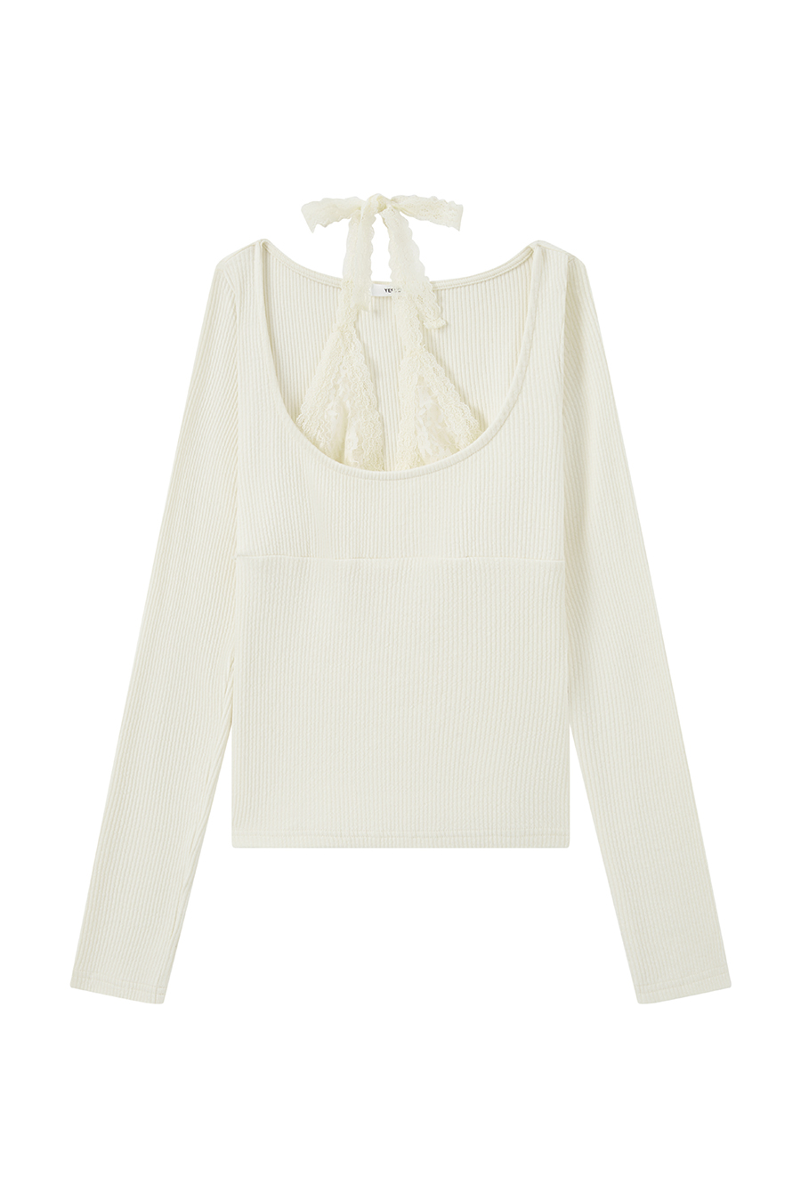 U-Neck Long Sleeve Top|yescci-YESCCI.com