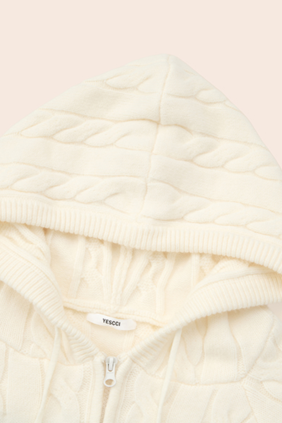Fair Isle Knit Hooded Cardigan|yescci-YESCCI.com