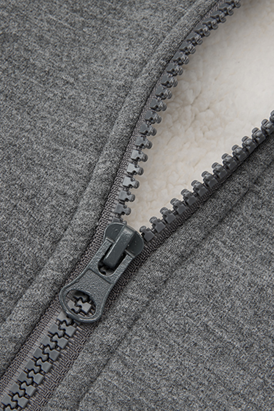 Fur Trim Zip-Up Hoodie|yescci-YESCCI.com