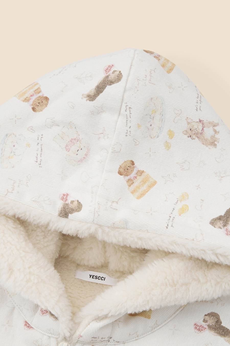 Printed Fleece Hoodie|yescci-YESCCI.com