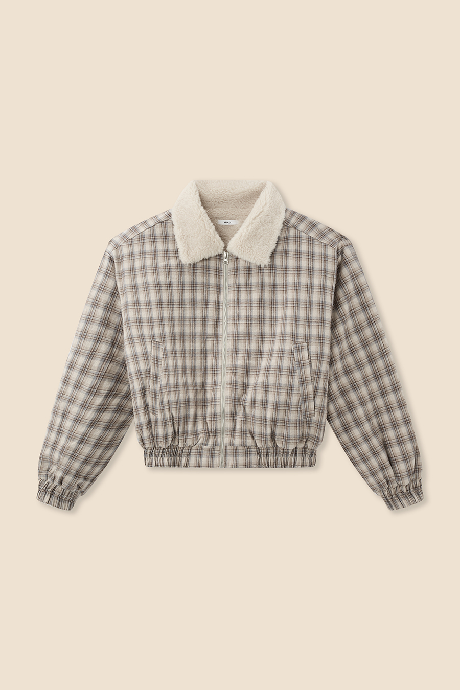 Fleece Lined Plaid Jacket|yescci-YESCCI.com
