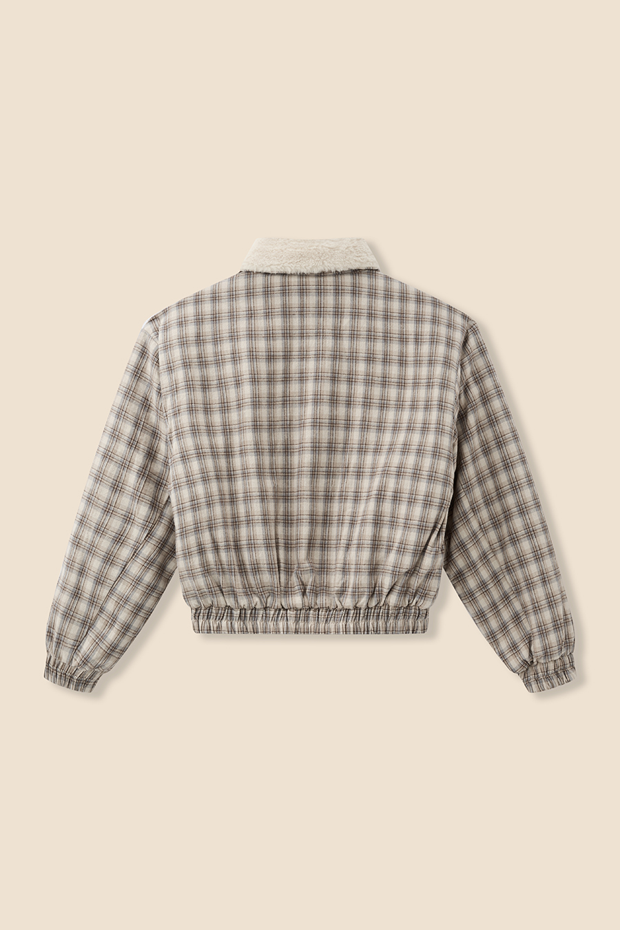 Fleece Lined Plaid Jacket|yescci-YESCCI.com
