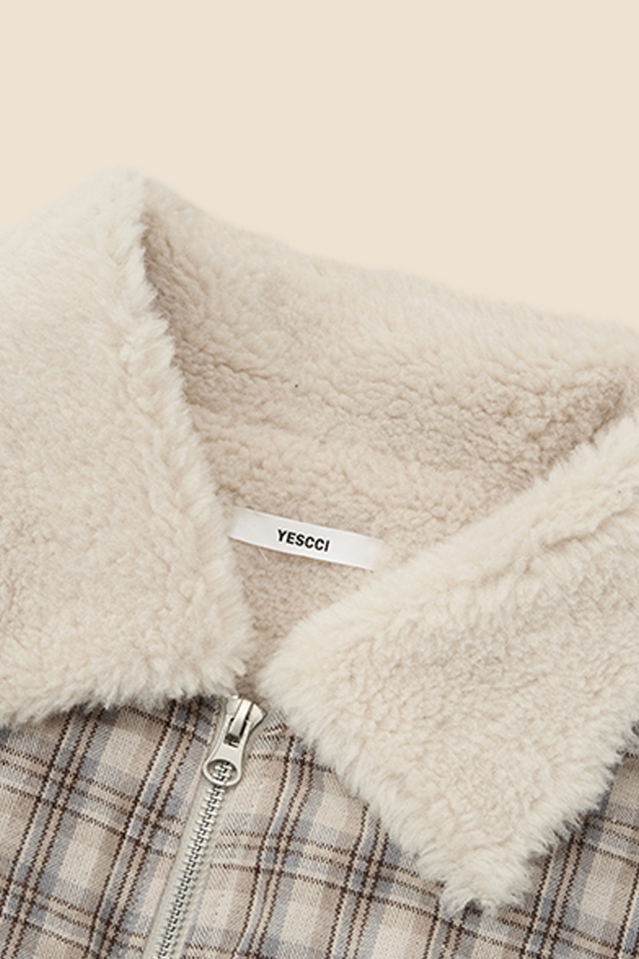 Fleece Lined Plaid Jacket|yescci-YESCCI.com