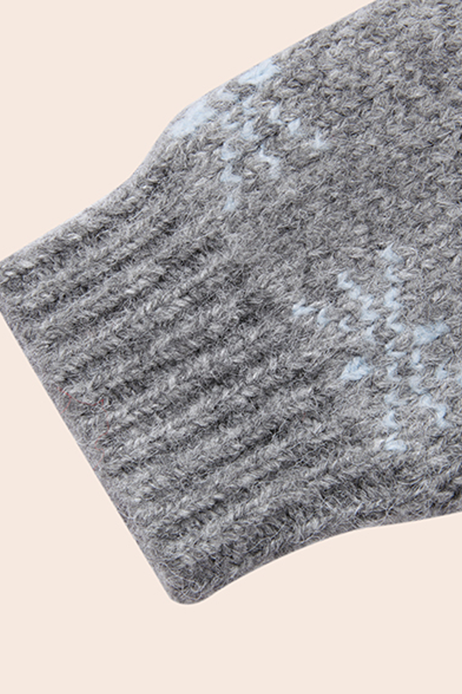 Fair Isle Knit Hooded Jacket|yescci-YESCCI.com