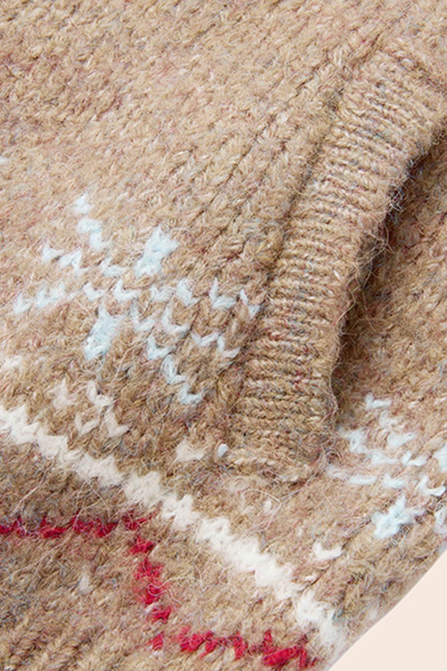Fair Isle Knit Hooded Jacket|yescci-YESCCI.com