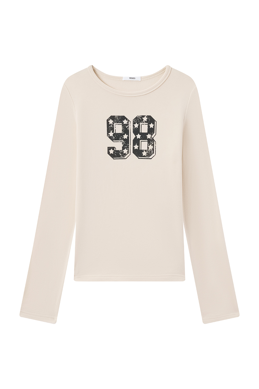 Number Print Long Sleeve Tee|yescci-YESCCI.com