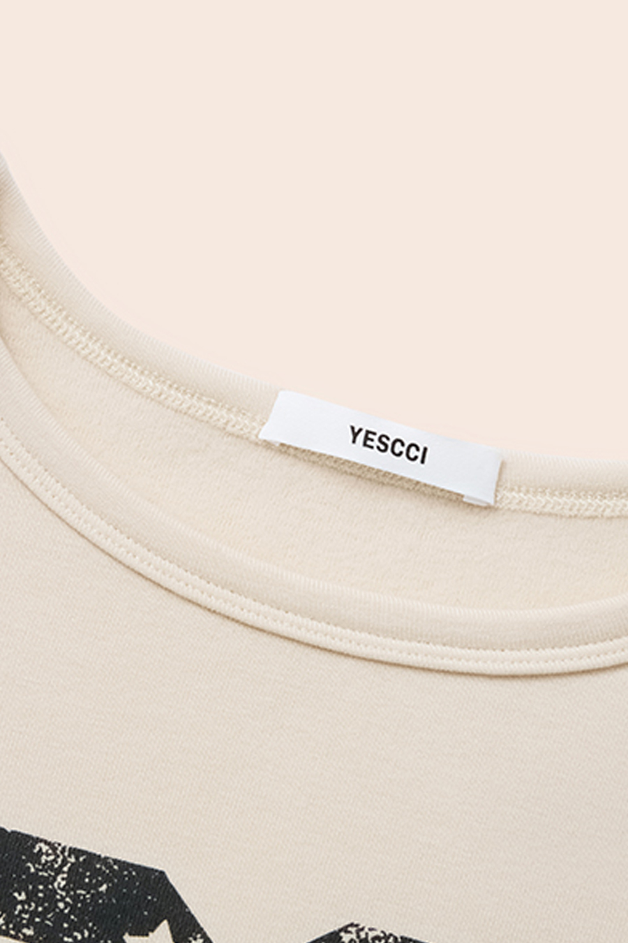 Number Print Long Sleeve Tee|yescci-YESCCI.com
