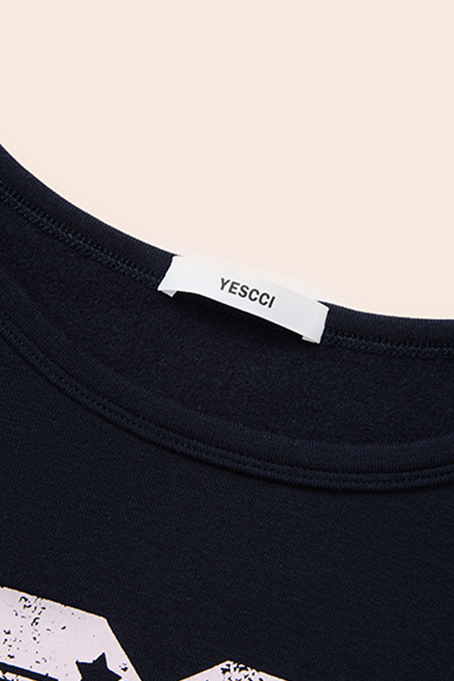 Number Print Long Sleeve Tee|yescci-YESCCI.com