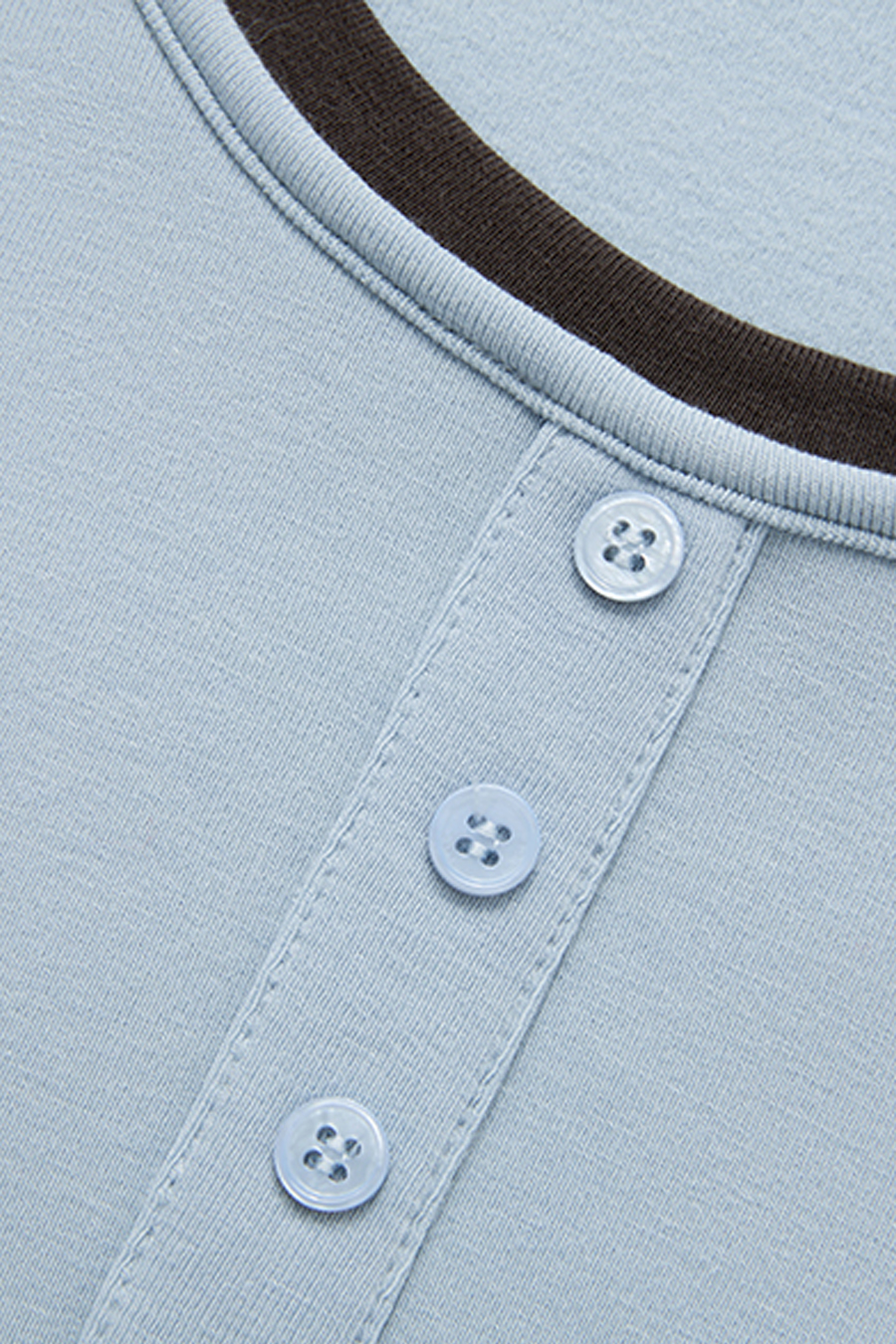 Button Detail Color Block Top|yescci-YESCCI.com