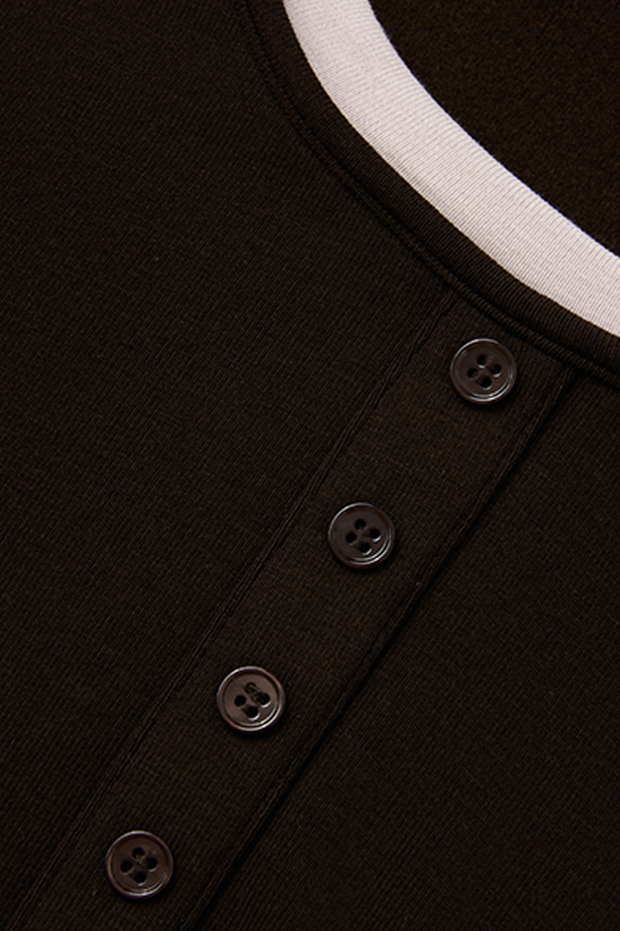 Button Detail Color Block Top|yescci-YESCCI.com