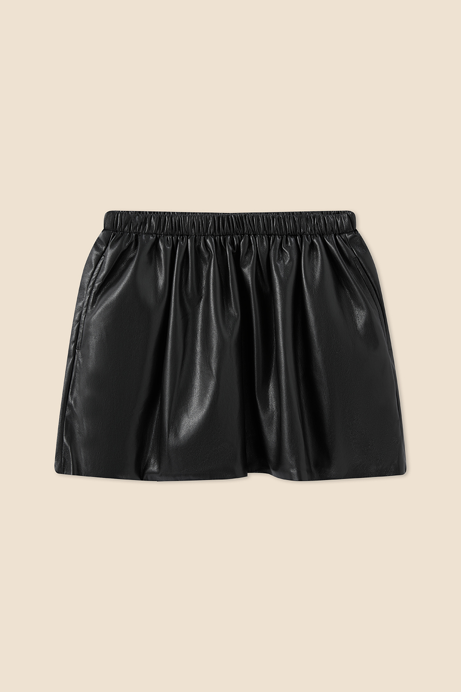 Faux Leather Shorts|yescci-YESCCI.com