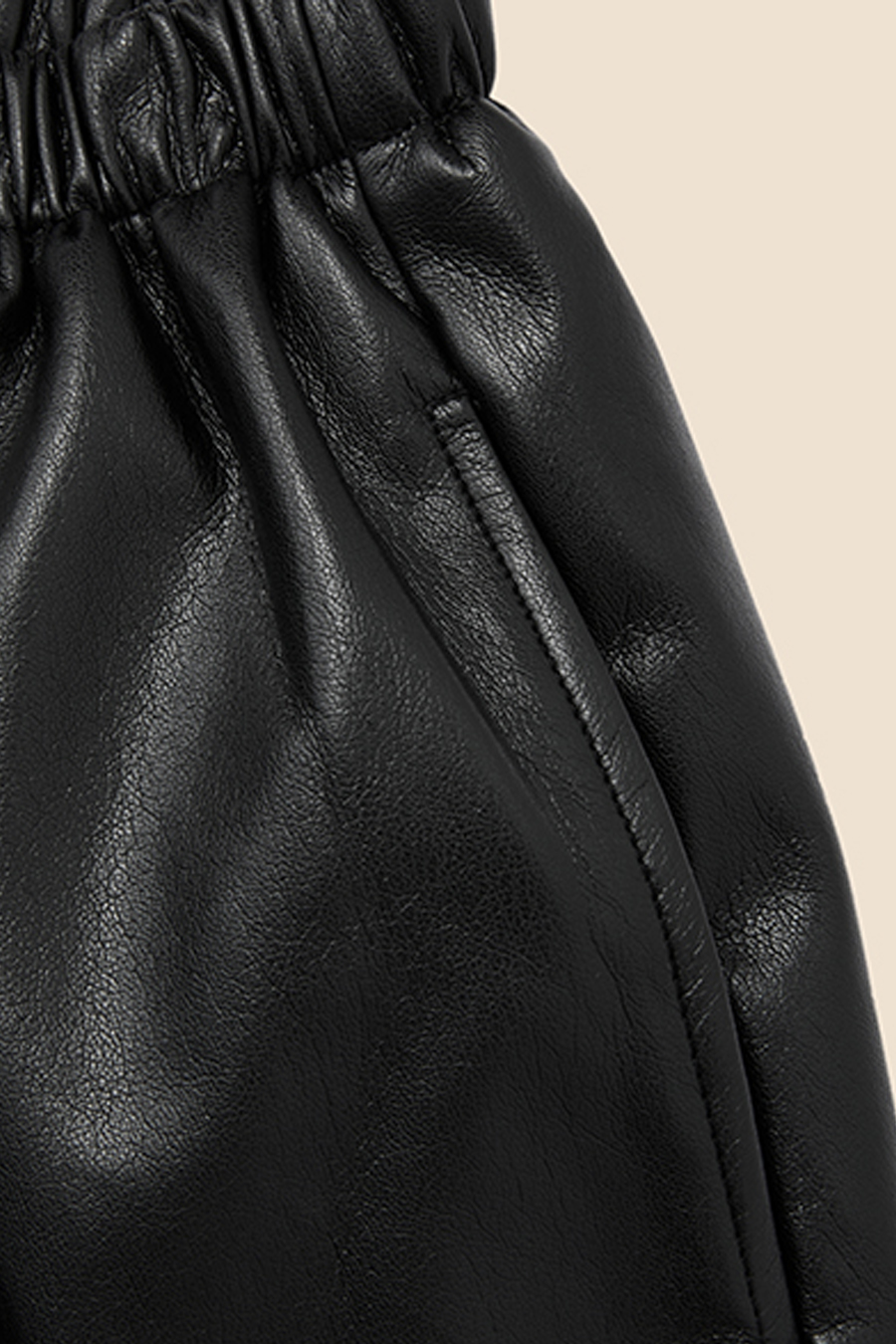 Faux Leather Shorts|yescci-YESCCI.com