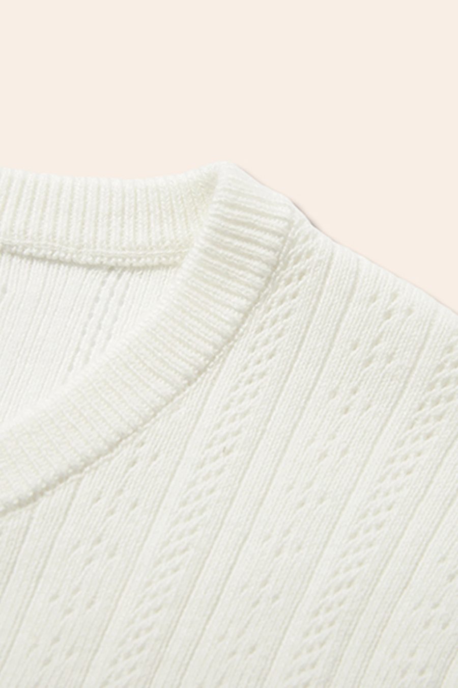 Textured Crew Neck Knit Cardigan|yescci-YESCCI.com