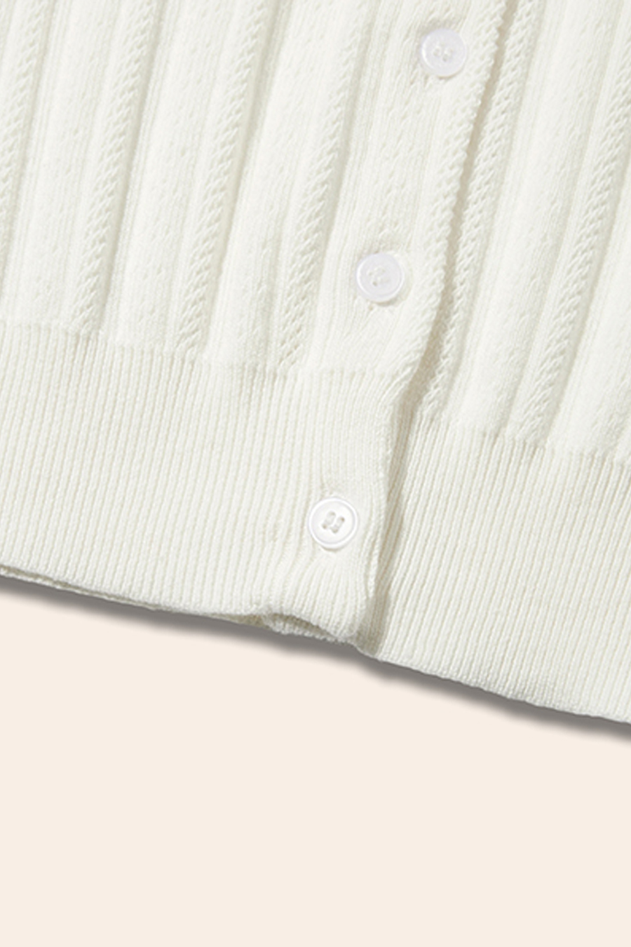 Textured Crew Neck Knit Cardigan|yescci-YESCCI.com