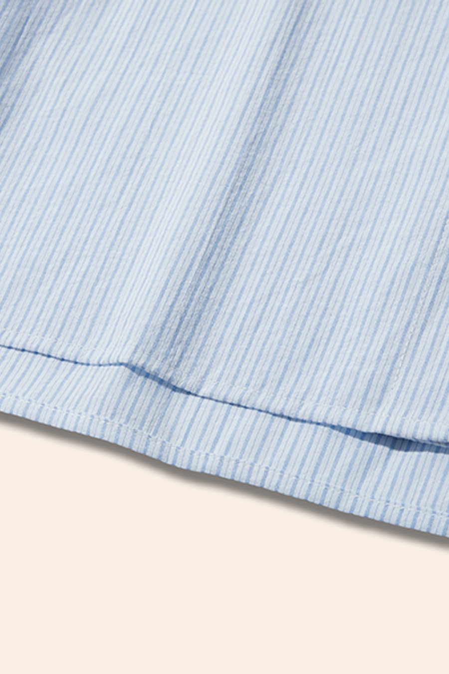 Striped Cropped Button-Down Shirt|yescci-YESCCI.com