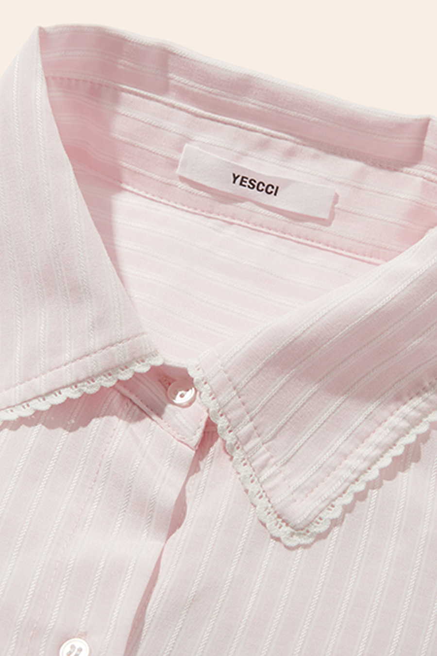 Oversized Striped Button-Up Shirt|yescci-YESCCI.com