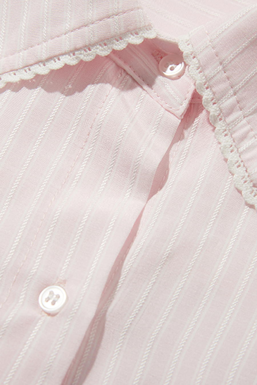 Oversized Striped Button-Up Shirt|yescci-YESCCI.com