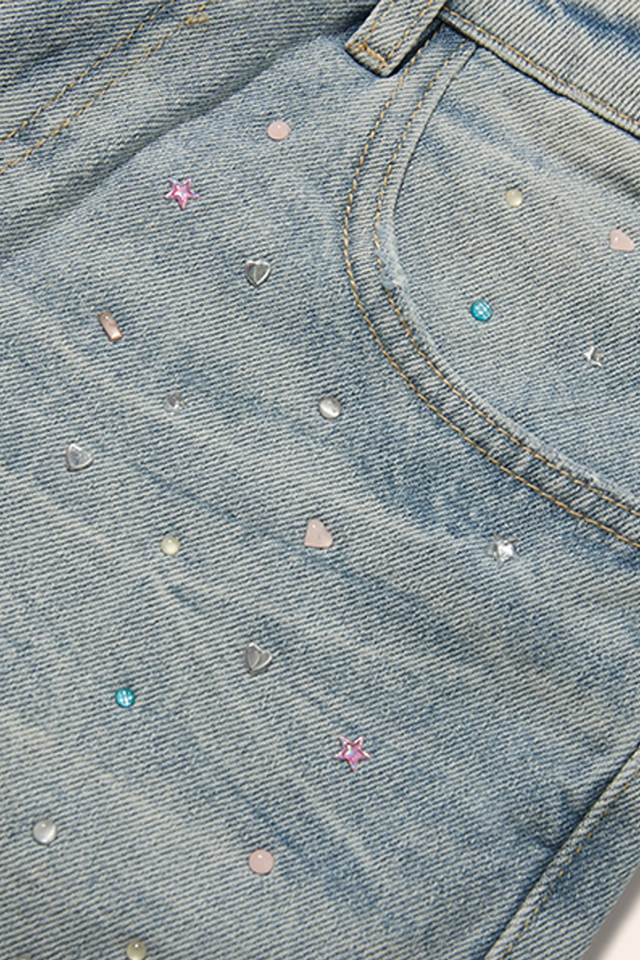 Sparkle Denim Shorts|yescci-YESCCI.com