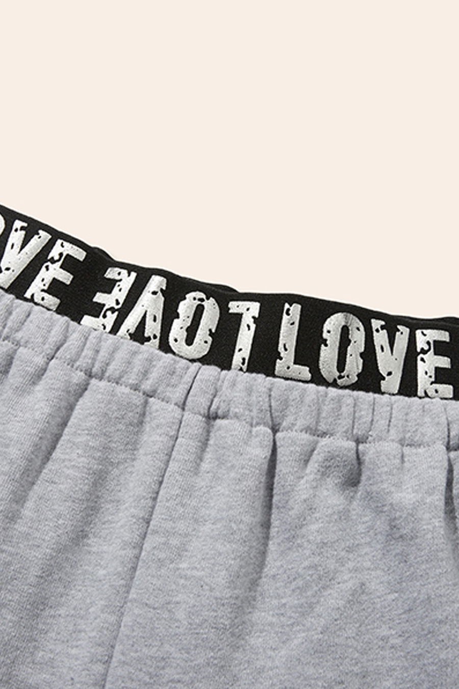 Lettered Waistband Casual Pants|yescci-YESCCI.com