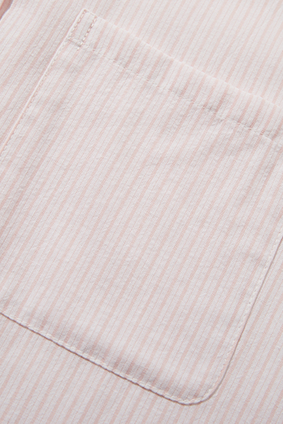 Striped Cropped Button-Down Shirt|yescci-YESCCI.com