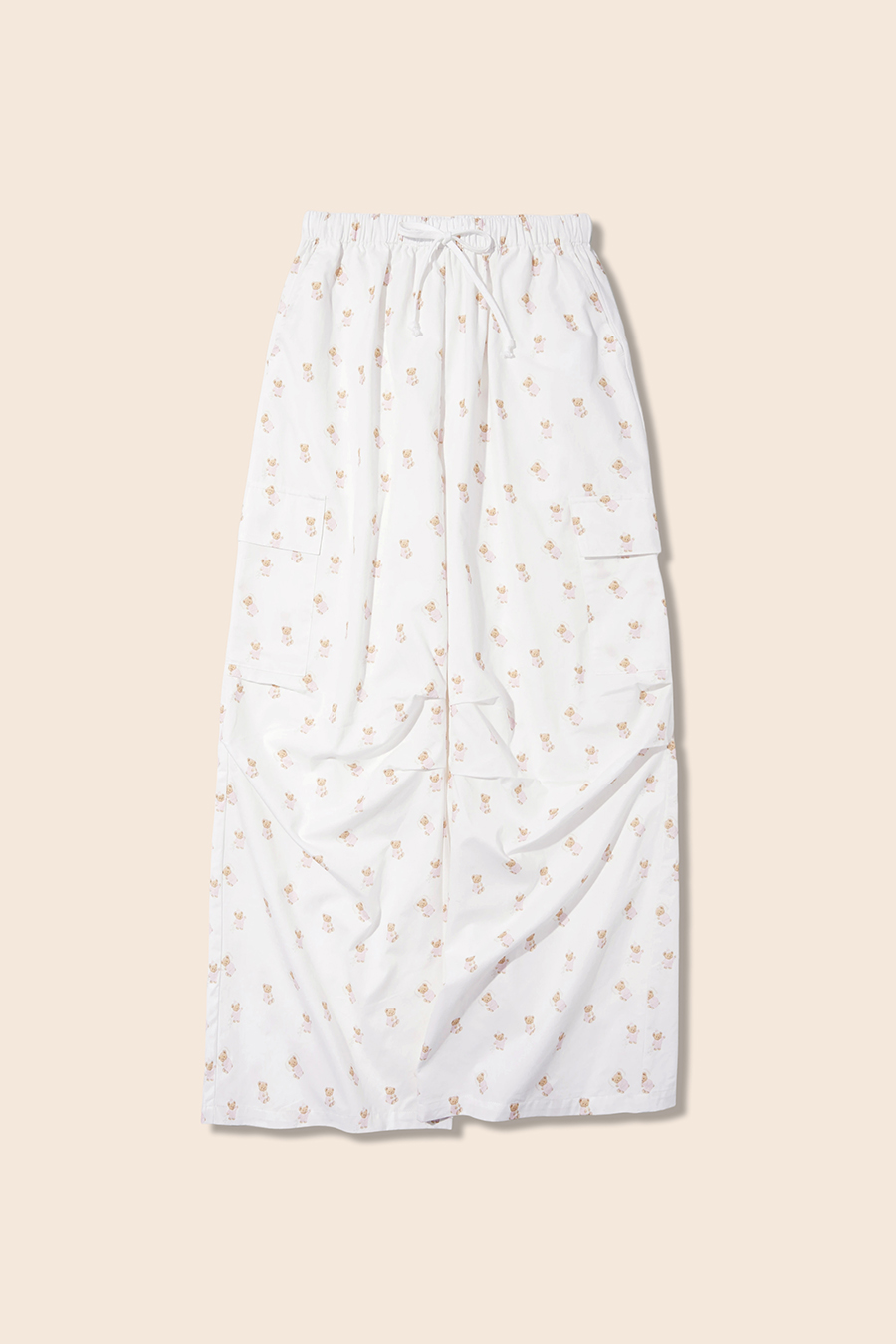 Teddy Bear Print Cargo Pants|yescci-YESCCI.com