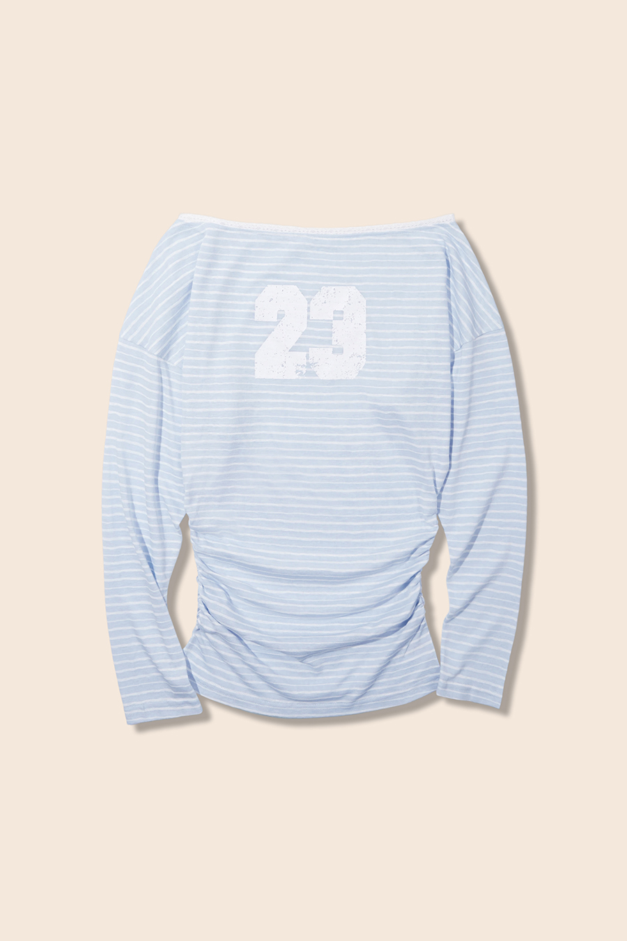 Slim Fit Striped Off-Shoulder T-Shirt|yescci