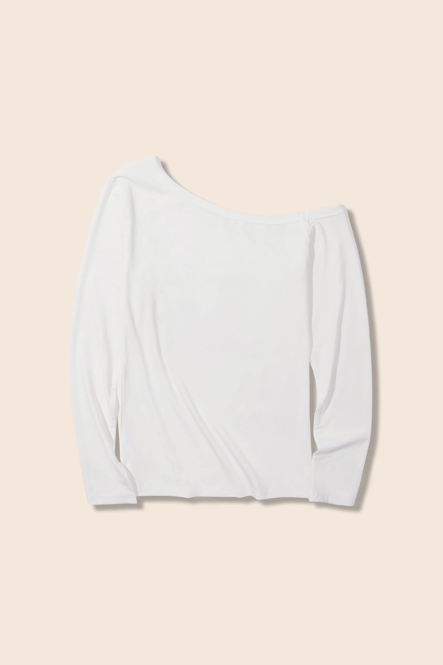 Slim Fit Printed Off-Shoulder Long Sleeve Top|yescci