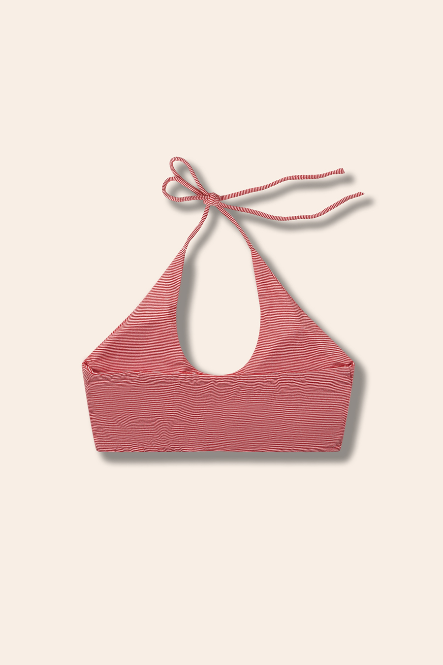 Halter Tie Striped Bikini Top|yescci-YESCCI.com