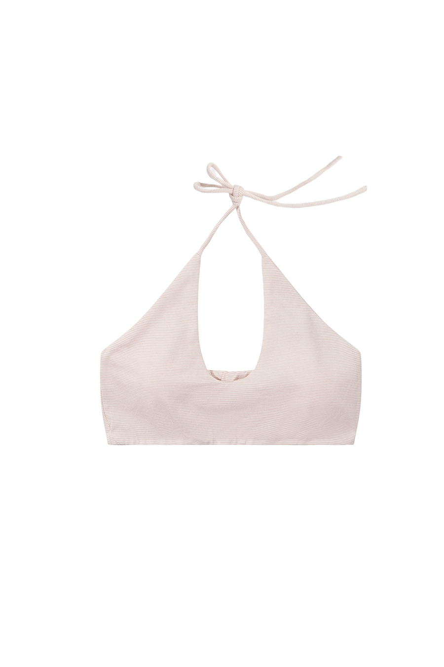 Halter Tie Striped Bikini Top|yescci-YESCCI.com