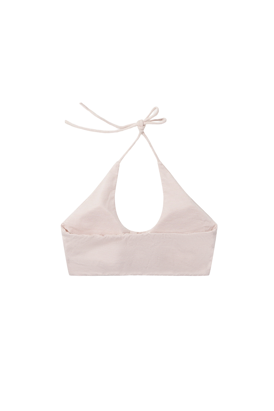Halter Tie Striped Bikini Top|yescci-YESCCI.com