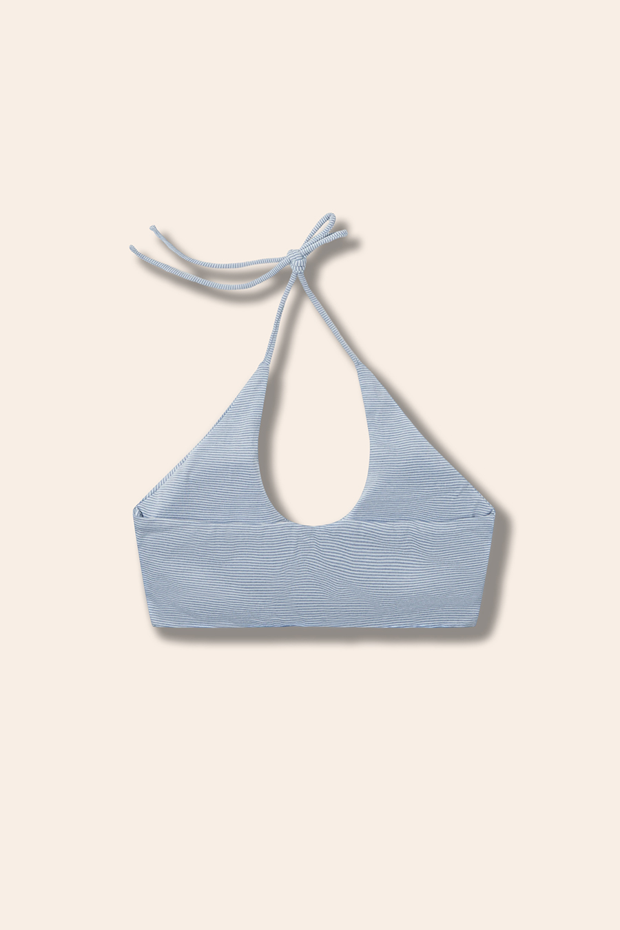 Halter Tie Striped Bikini Top|yescci-YESCCI.com
