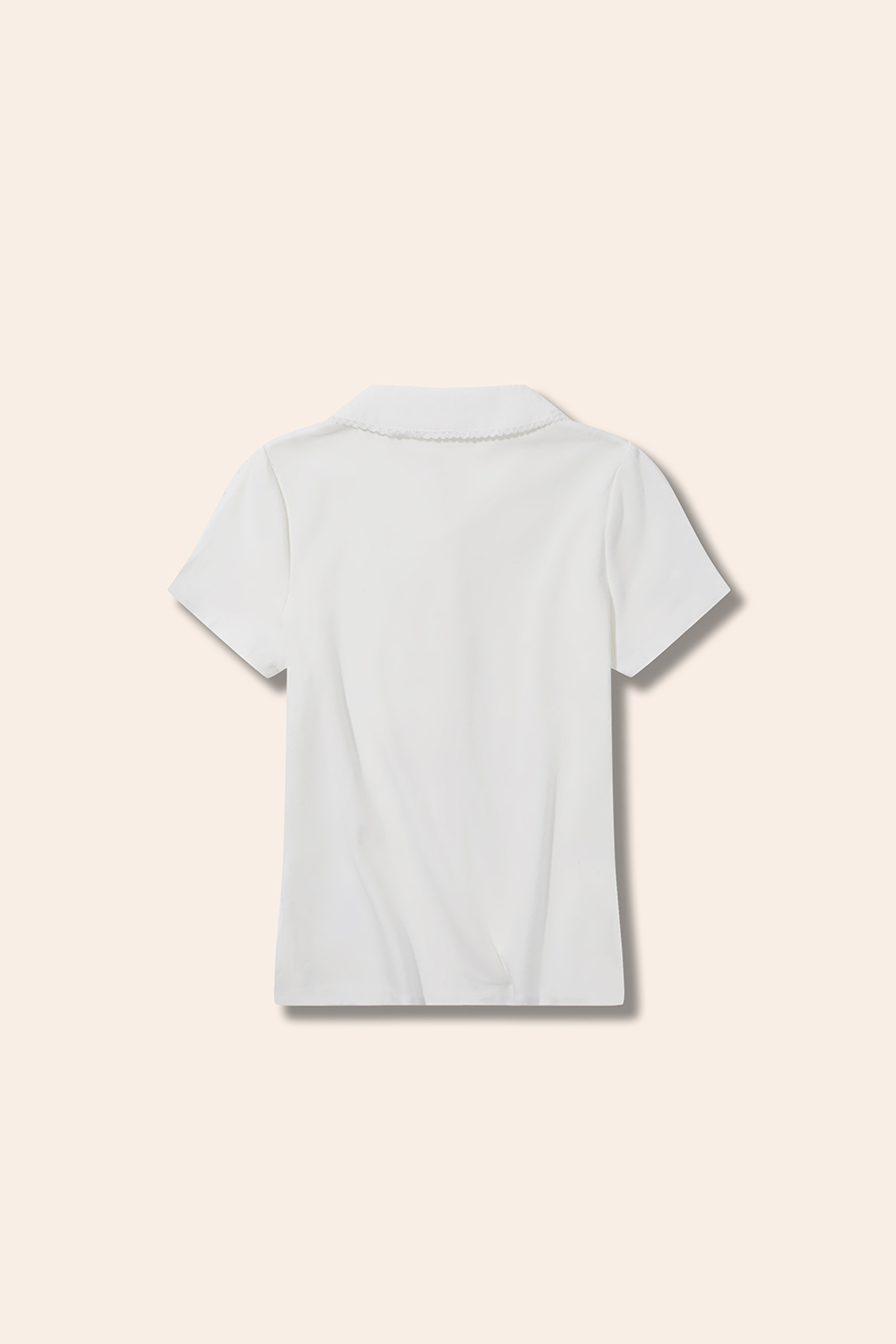 Lace Trim Peter Pan Collar Blouse|yescci-YESCCI.com