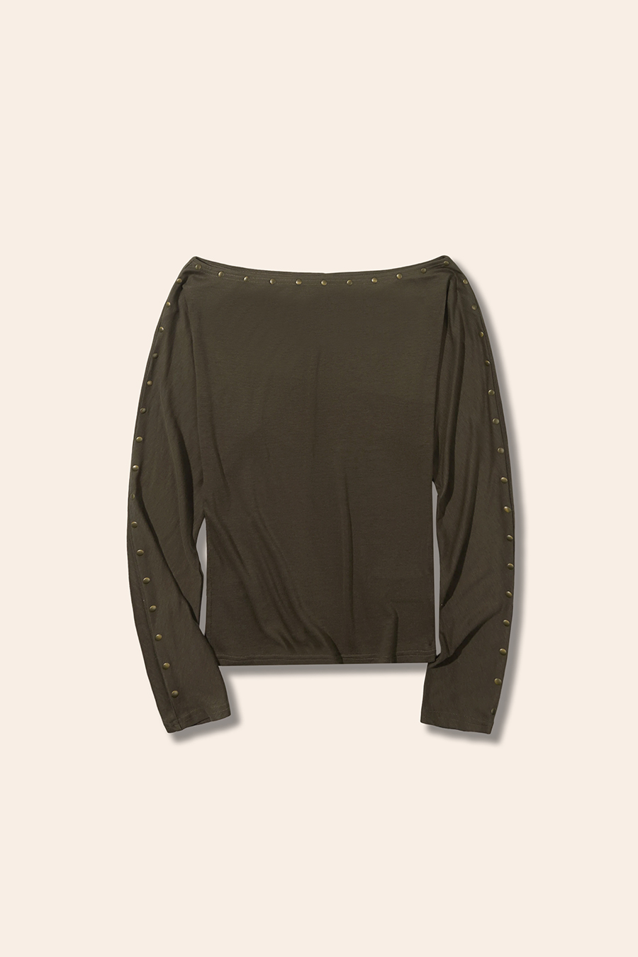 Off-Shoulder Studded Top|yescci-YESCCI.com