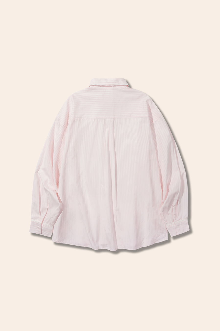 Oversized Striped Button-Up Shirt|yescci-YESCCI.com
