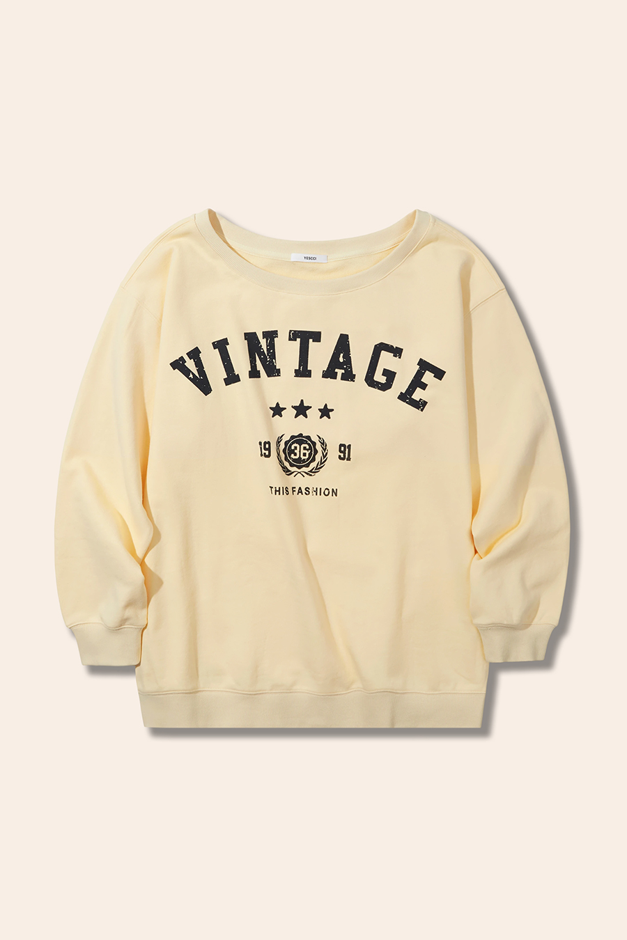 Vintage Star Print Casual Pullover|yescci-YESCCI.com