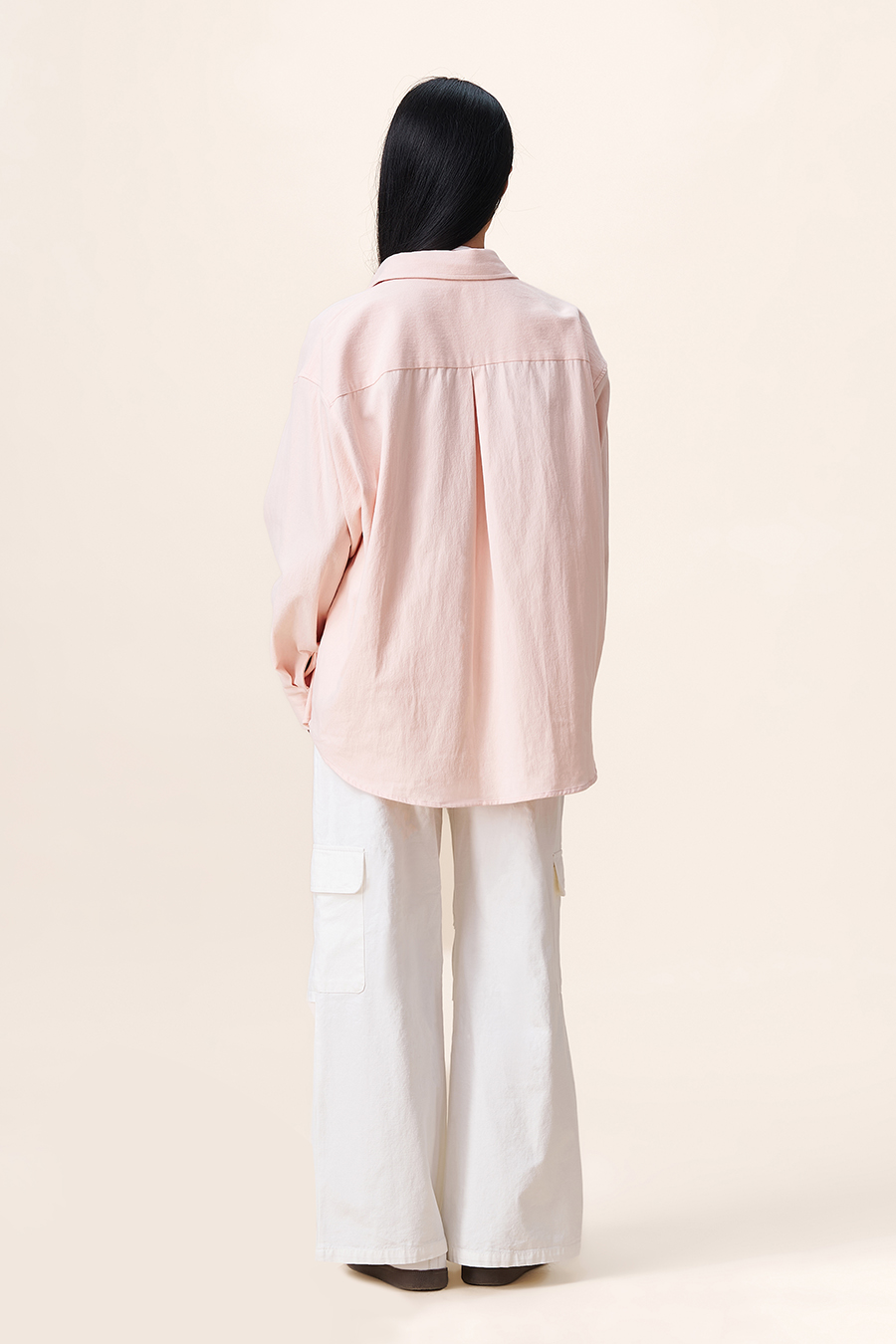 Oversized Collared Print Shirt|yescci