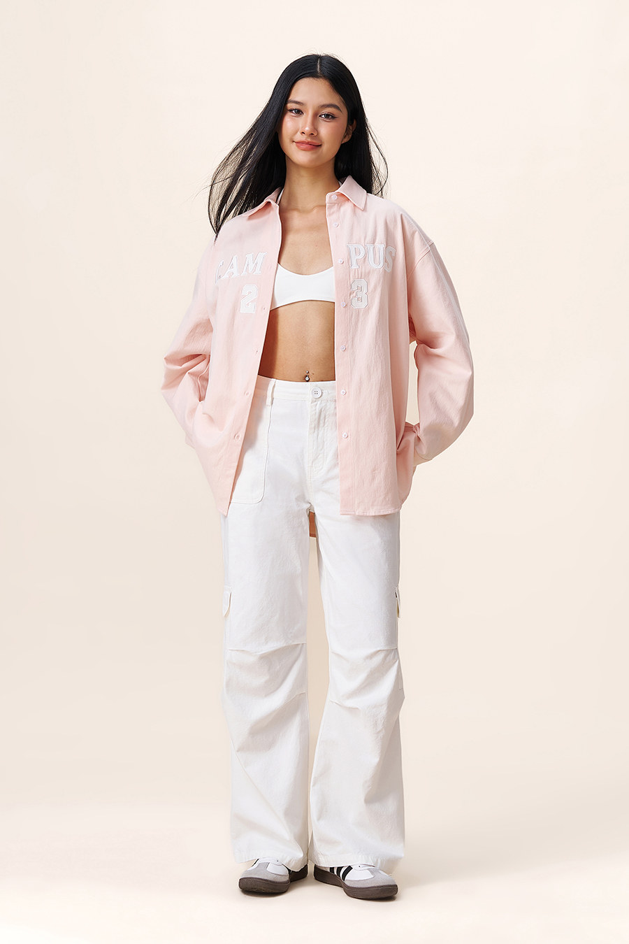Oversized Collared Print Shirt|yescci