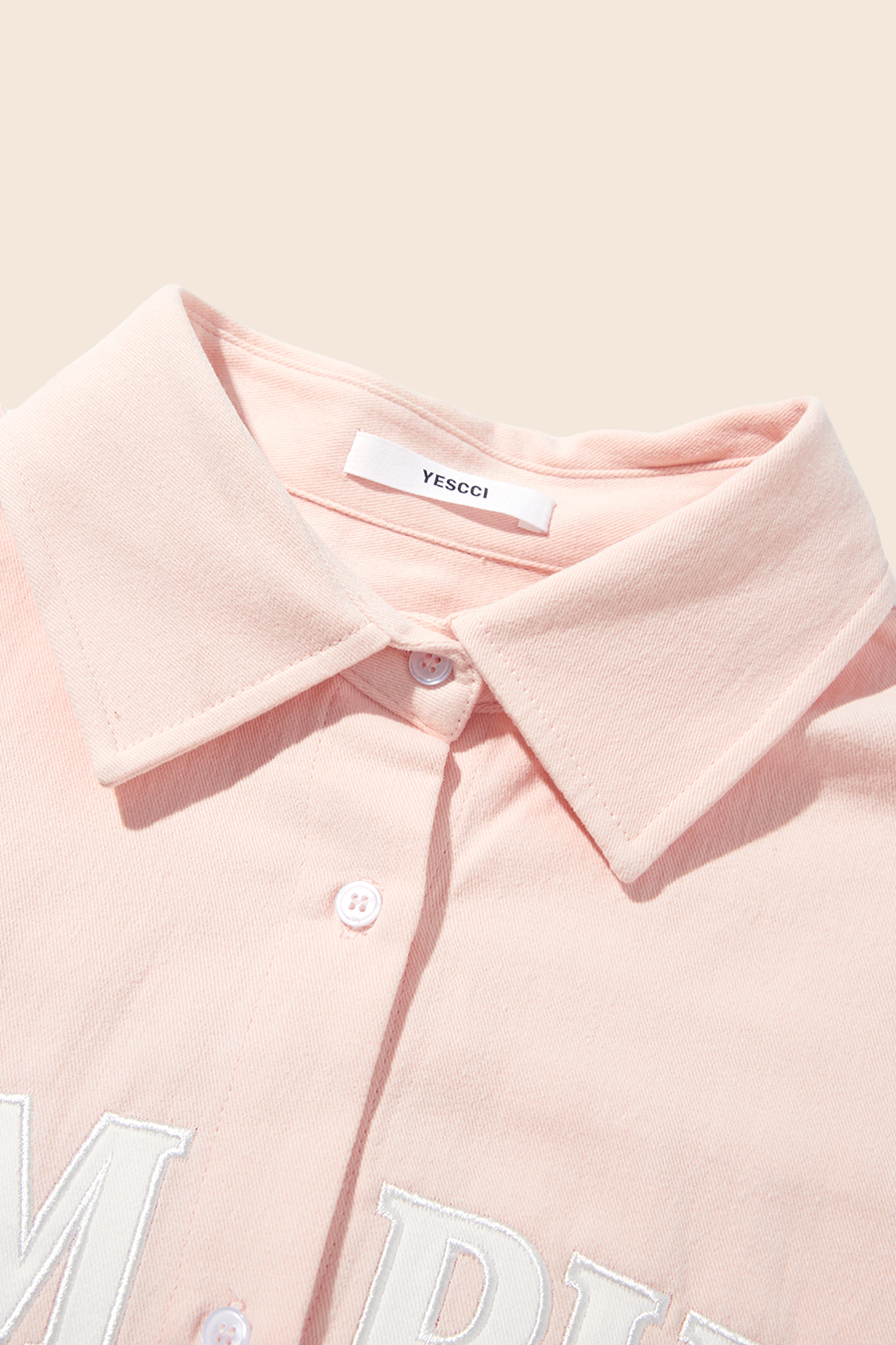 Oversized Collared Print Shirt|yescci