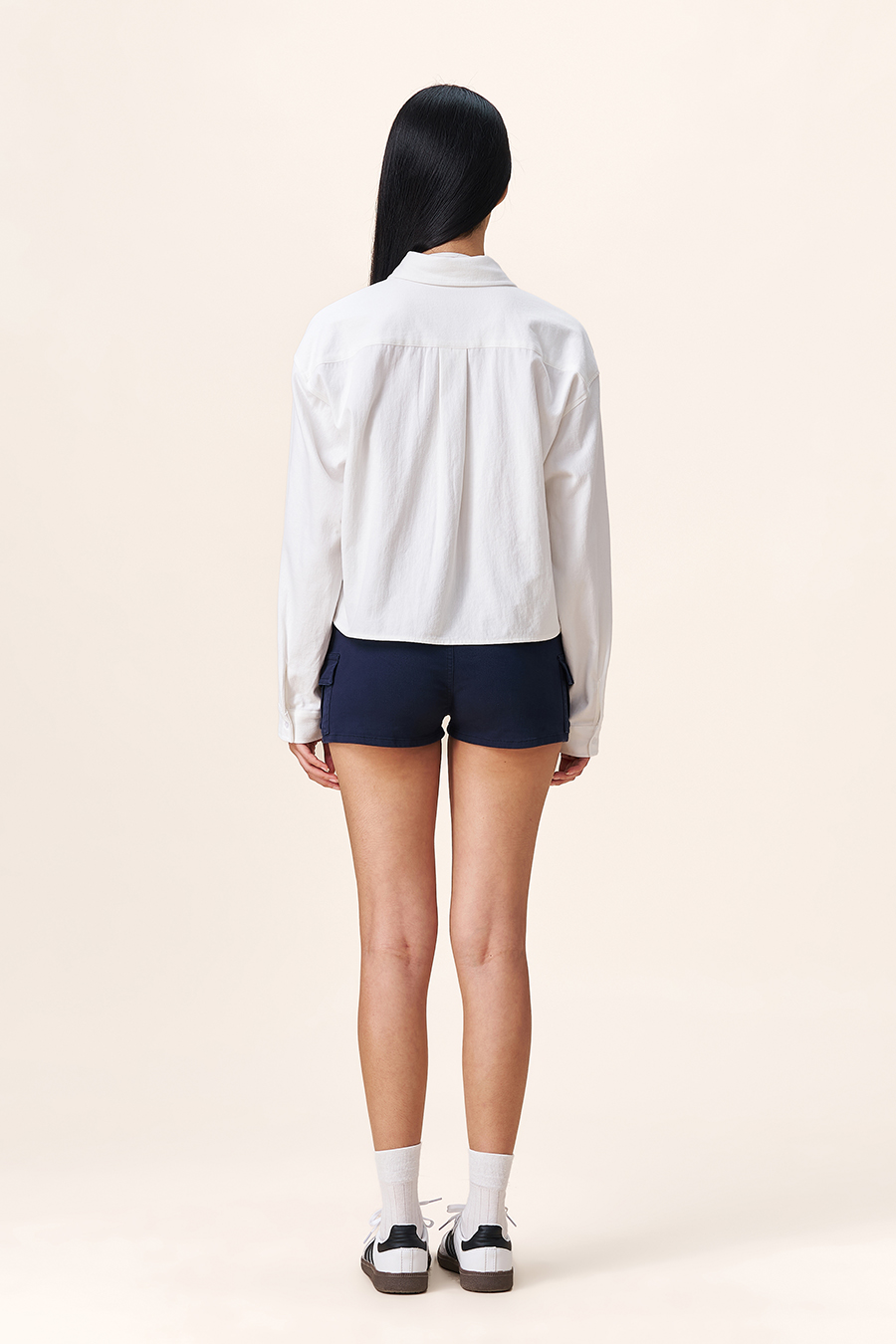 Oversized Cropped Letter Blouse|yescci