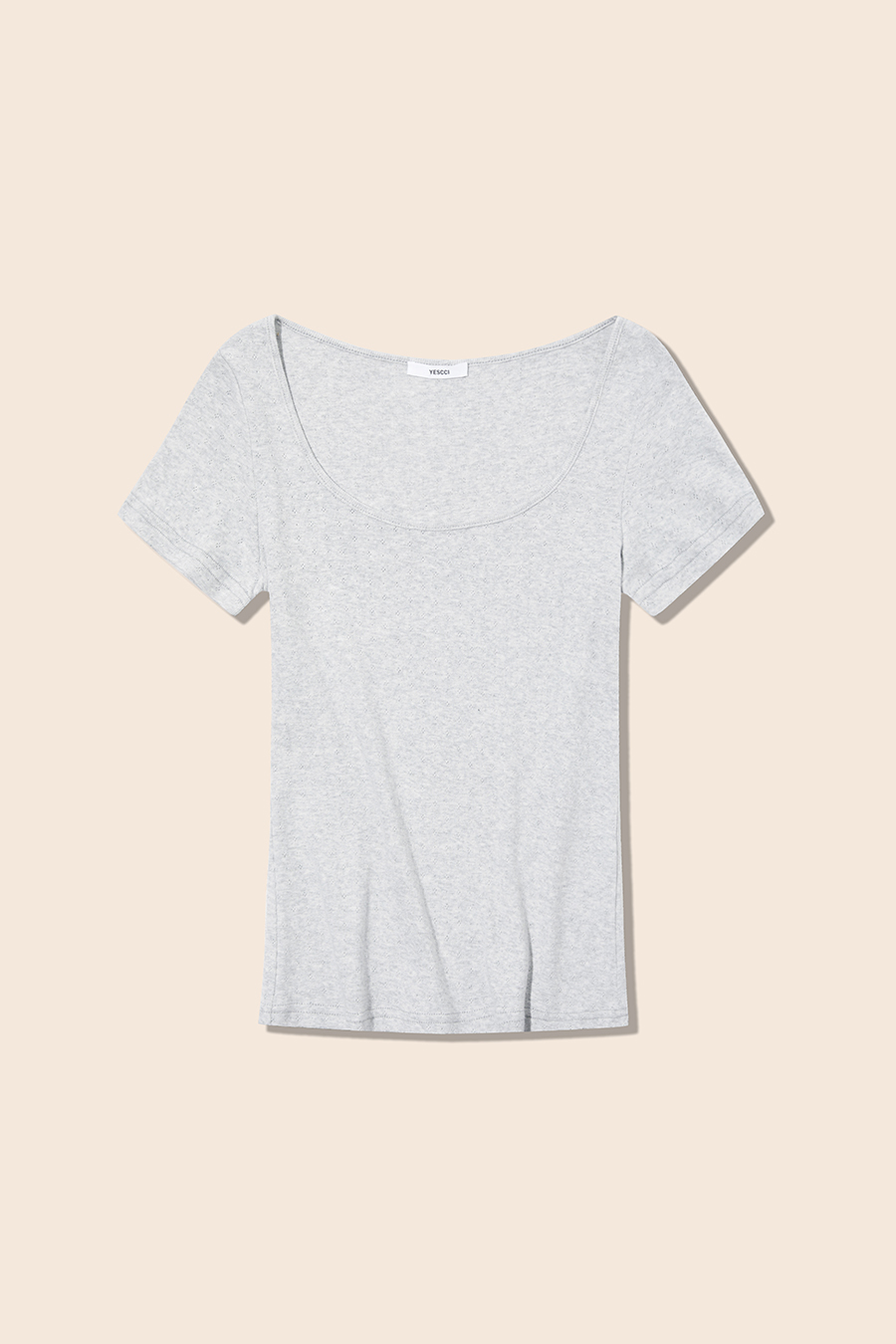 Square Neck Short‑Sleeve Fitted Top